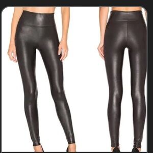 Spanx faux leather leggings large black